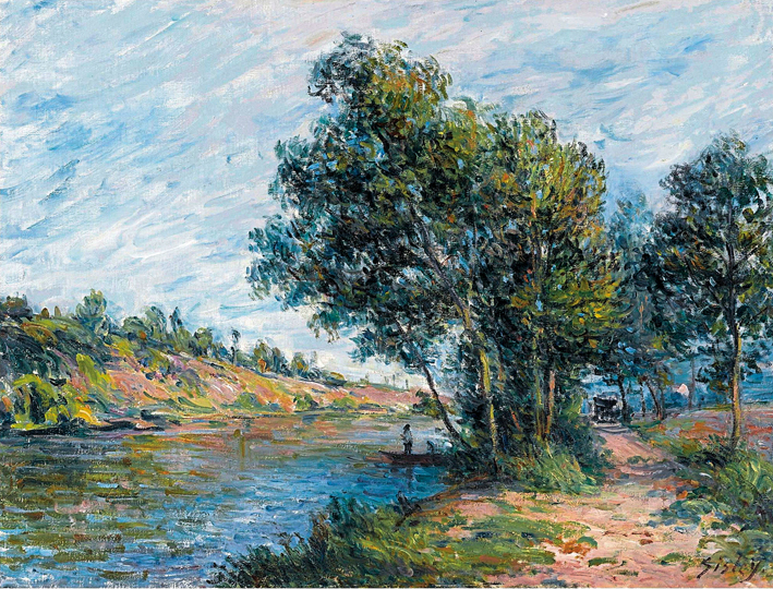  阿尔弗莱德·西斯莱 Alfred Sisley—— 河畔的小路